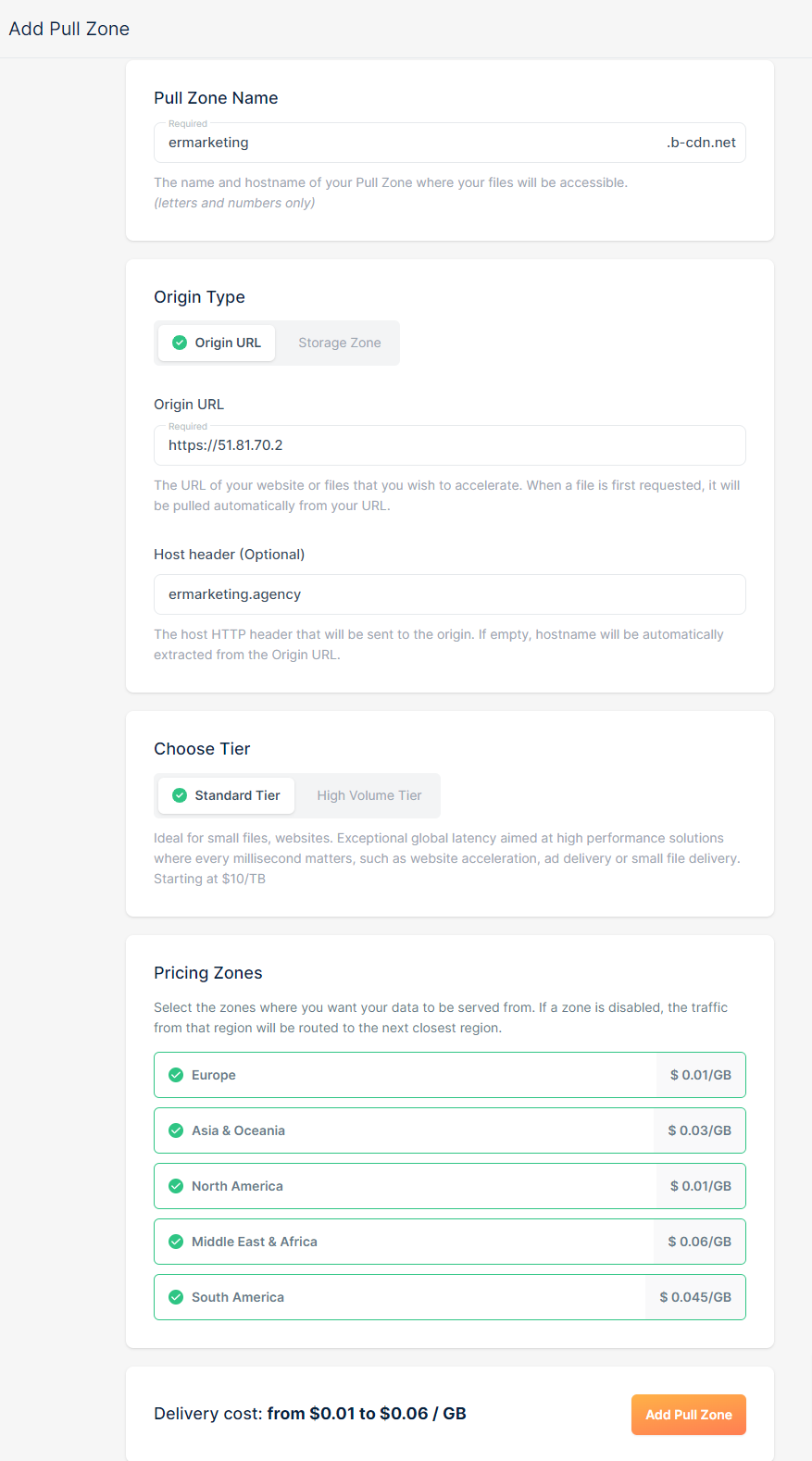 BunnyCDN Full Page Caching for WordPress: Complete Setup Guide 4 Adding a pull zone in BunnyCDN