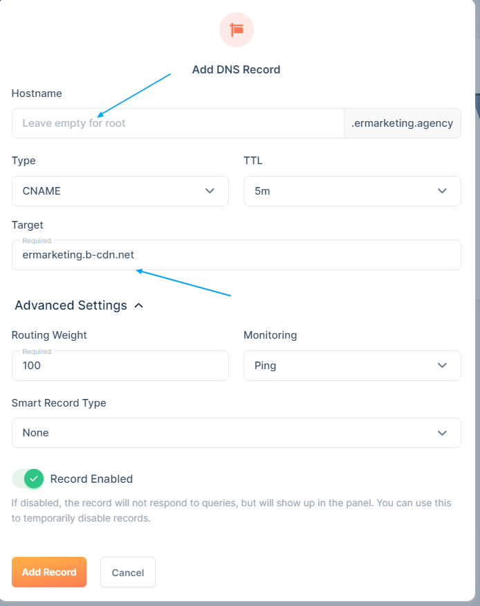 BunnyCDN Full Page Caching for WordPress: Complete Setup Guide 3 Managing DNS records in BunnyCDN